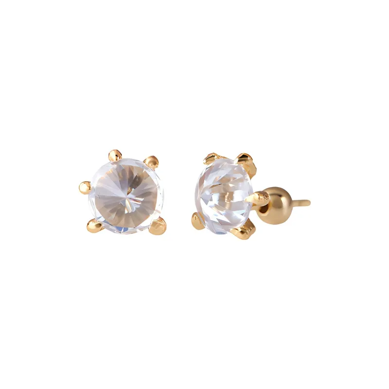 APORRO 925 Sterling Silver Dragon Claw Stud Earrings Unisex Plated 18K White Gold/14K Gold-5