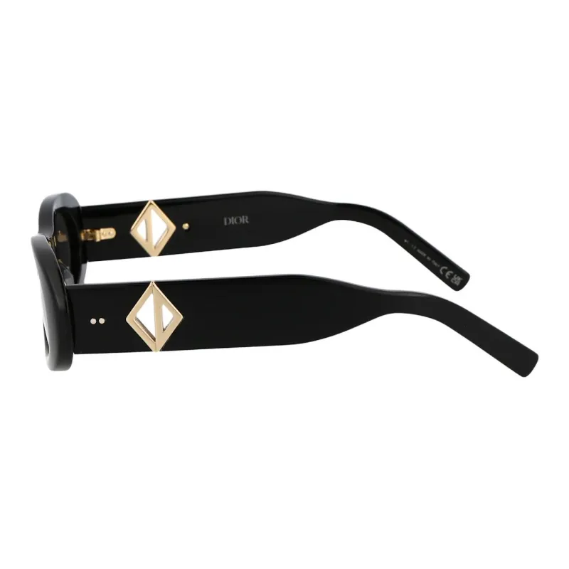DIOR Acetate Oval Sunglasses Men's Black-2
