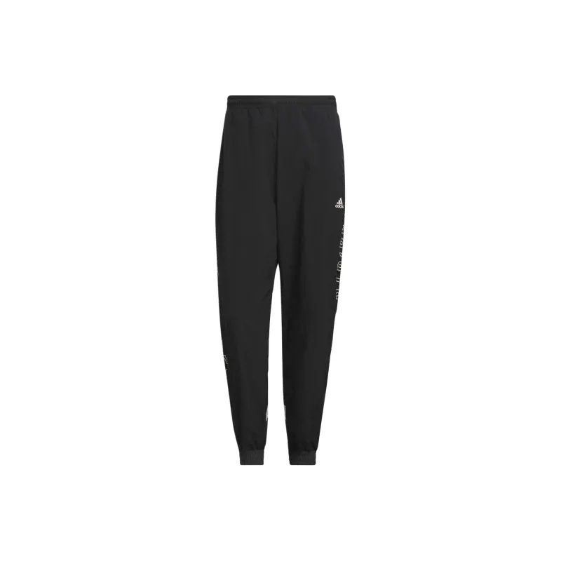 Adidas Wording Woven Sweatpants Men's Black-0