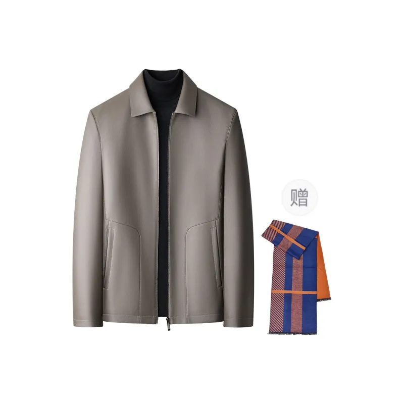 PIERRE CARDIN Leather Jacket Men's-4