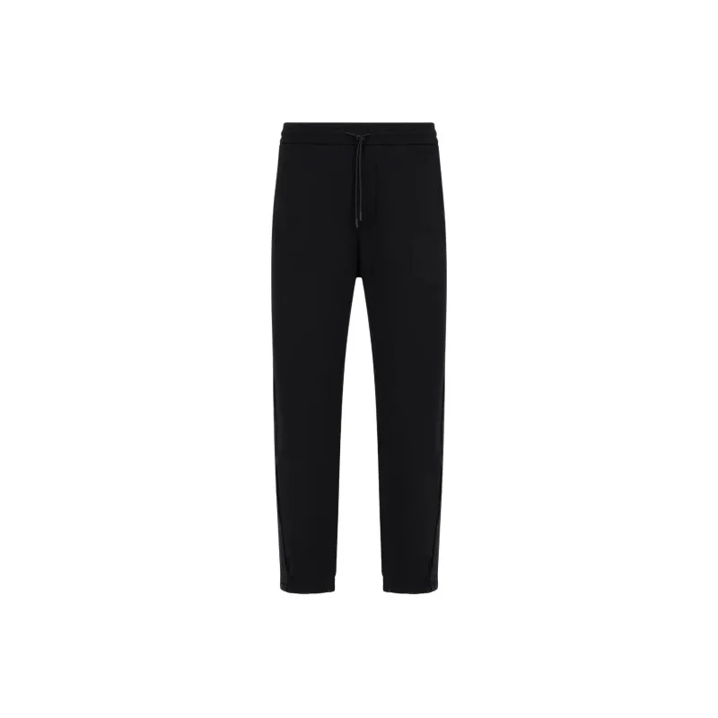 EMPORIO ARMANI Double jersey Joggers With Drawstring And Logo Tape-6