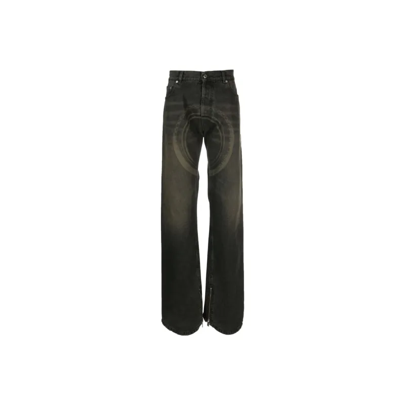 OFF WHITE Relax Round Straight Leg Jeans-0