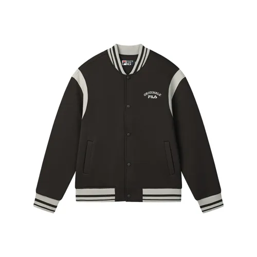 FILA ORIGINALE Baseball Jacket Men's Coffee Brown