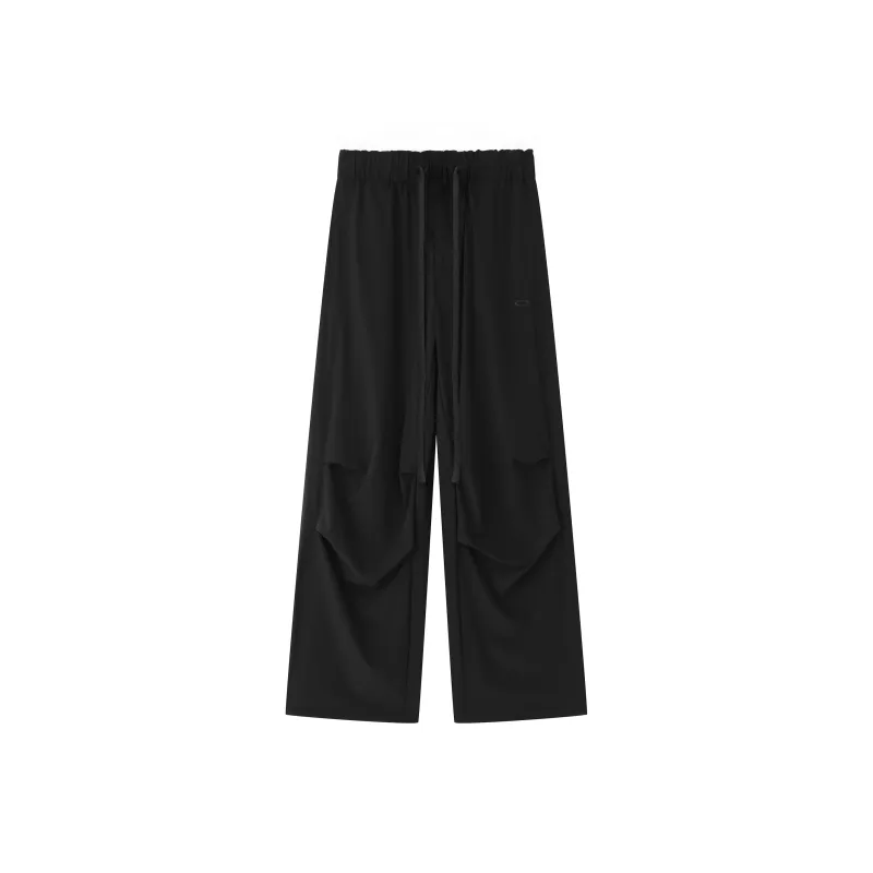 Fearless East Straight Fit Parachute Casual Pants Unisex Black-0