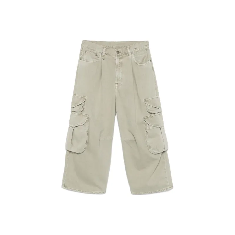 R13 Cropped Cargo Trousers-0
