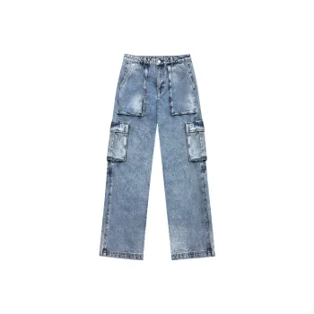 False Perception Jeans Unisex Washed Blue