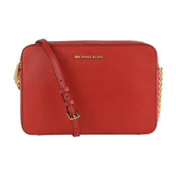 MICHAEL KORS Leather Shoulder Bag, Crossbody Bag Women's Bright Red