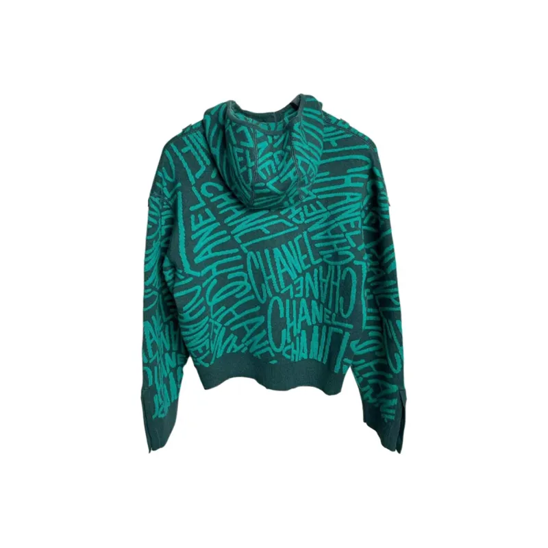 CHANEL 21N Skiing Collection Cashmere Sweater Women's Green-1