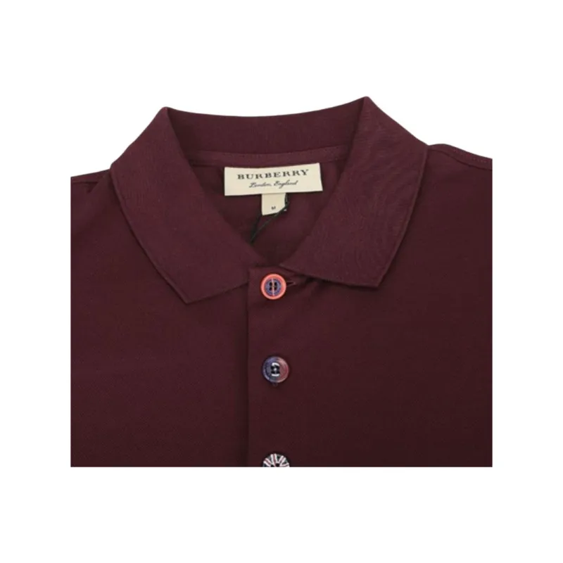 Burberry Polo Shirt Men's Burgundy-2
