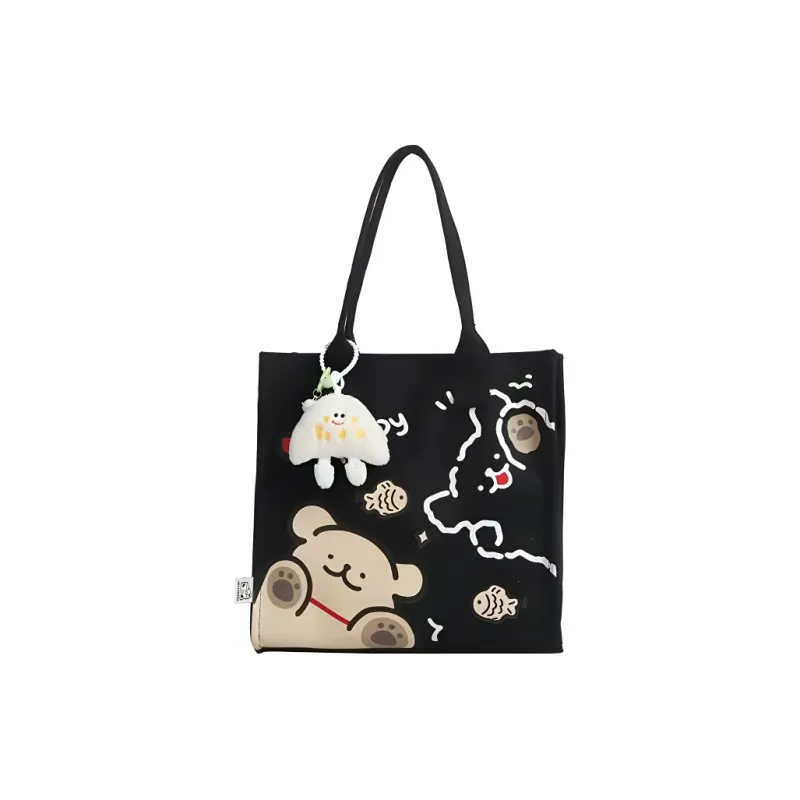 FREEHIKE Fabric Shoulder Bag Women's Ecru/Black/Khaki-3