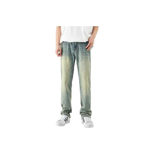 SONGS ALONG Jeans Men's Cyan Antique Blue