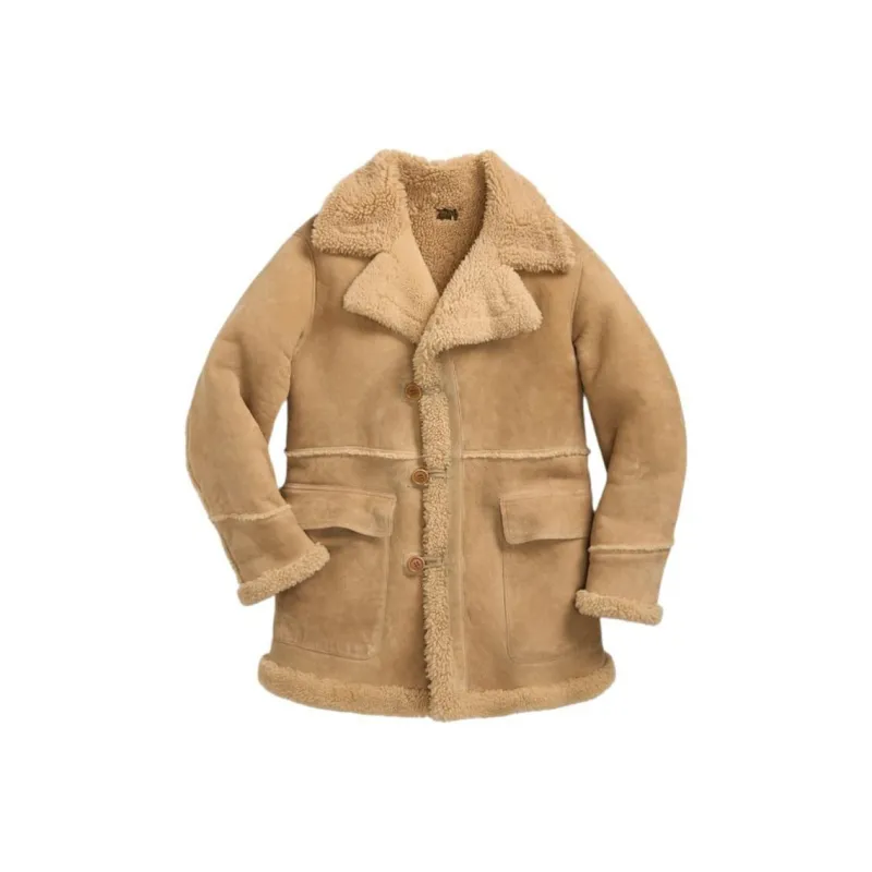 Polo Ralph Lauren FW24 Leather Jacket Men's Vintage Cream-0