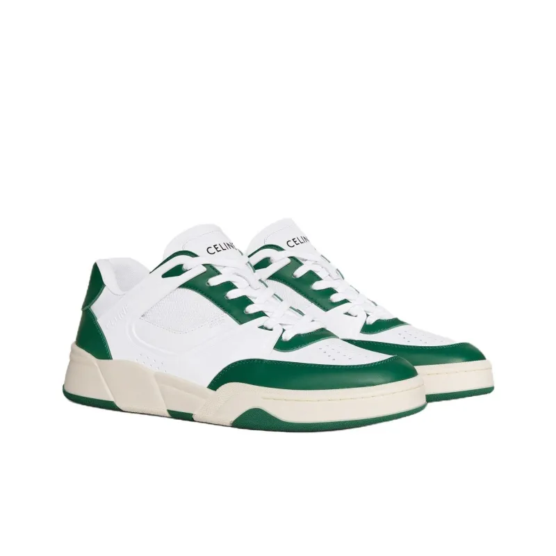 CELINE Trainer CT 09 Low Top Skateboard Shoes Men's White Green-2