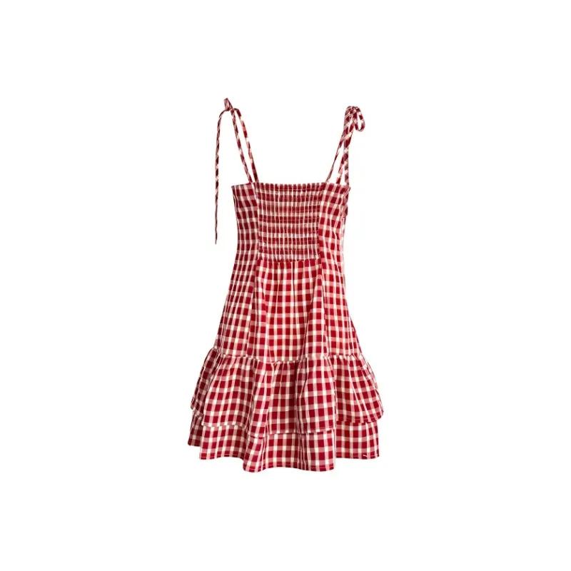 SECFLY OFFICIAL Slip Dress Women's Red-1