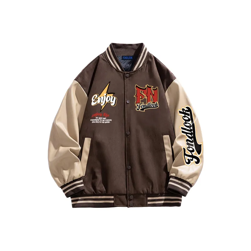 FONDLOOK Baseball Jacket Unisex-4