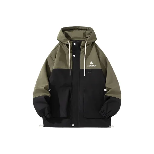 WESMART Windbreaker Jackets Unisex Black