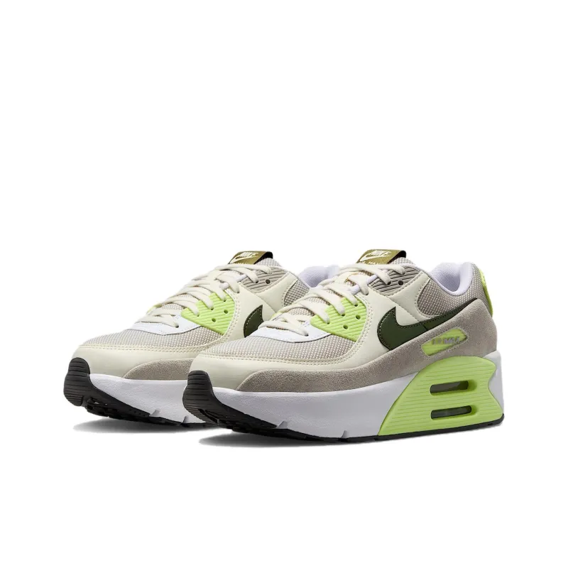 Nike Air Max 90 Slip Resistant Cushioning Low Top Running Shoes Women's Gray-2