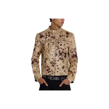 Jaded London Drift Series Drift Collection Real Cowhide Piston Jacket Leather Jacket Men's Multicolor