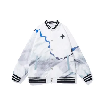 FireMonkey Baseball Jacket Unisex White