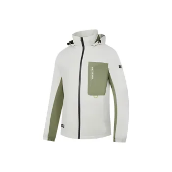 QIAODAN Sports Life Collection Trench Coat Men's Smoke White/Mystic Cave