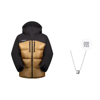 MAMMUT Gravity Pro Down Jacket Unisex Deep Desert Gray Includes Necklace