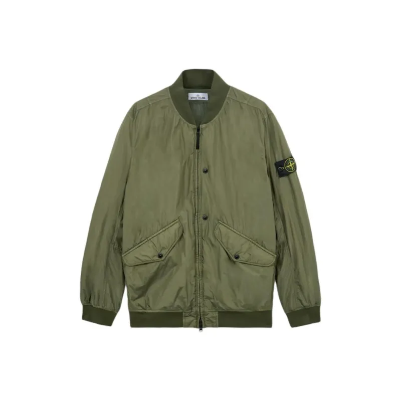 STONE ISLAND Logo Patch Bomber Jacket-0