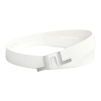 J.Lindeberg Plant Tanned Leather Belts Men's White 3.5CM