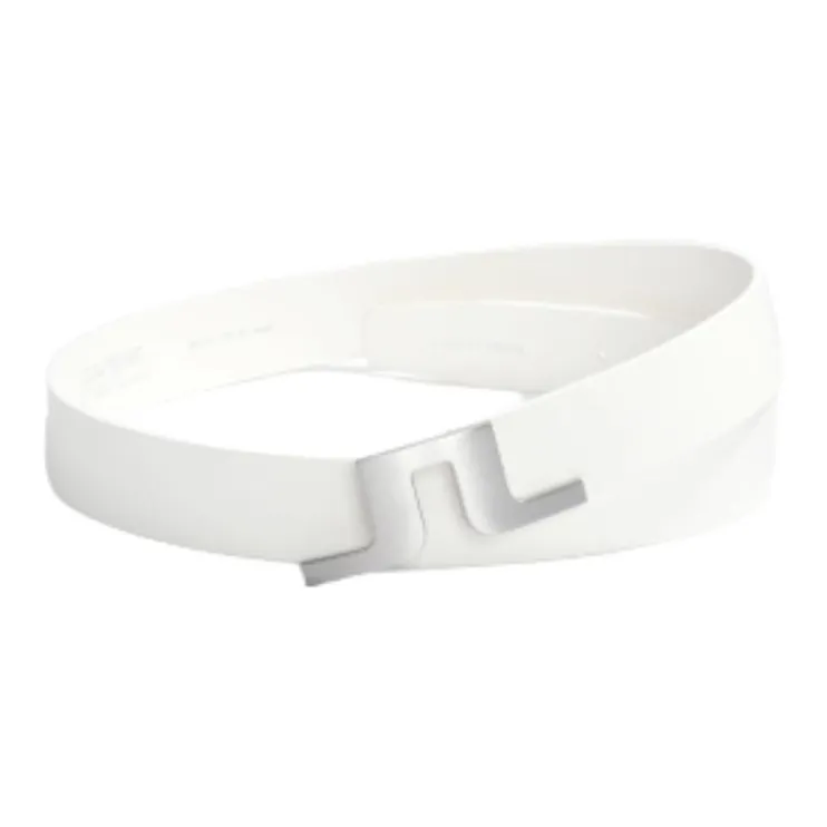 J.Lindeberg Plant Tanned Leather Belts Men's White 3.5CM-0