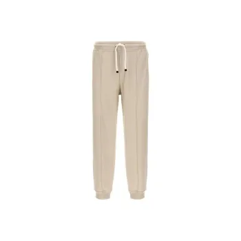 Brunello Cucinelli Knitted Sweatpants Men's Beige