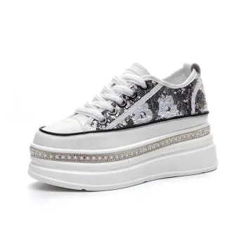 The Mystery Of Glamour Cushioning Height Increase Low Top Casual Shoes Women's