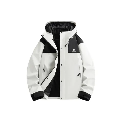 ROBINHOOD Water-Resistant Windproof Breathable Warm Water-Repellent Cold-Resistant Rainproof Windbreaker Jacket Unisex