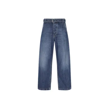 Bottega Veneta Belted Cargo Denim Trousers