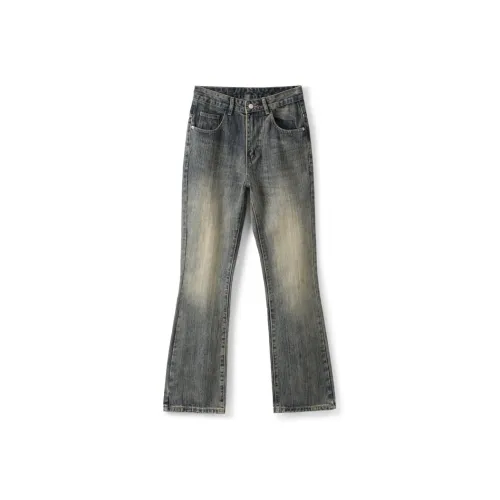 98SQUID Jeans Unisex White Vintage Blue
