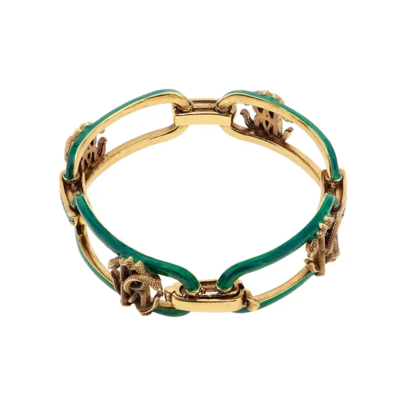 Roberto Cavalli Mirror Snake plaque Bracelet-1