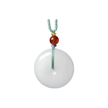 Xifeng Building Hetian Jade Necklaces Pale Greenish White Jade Women's