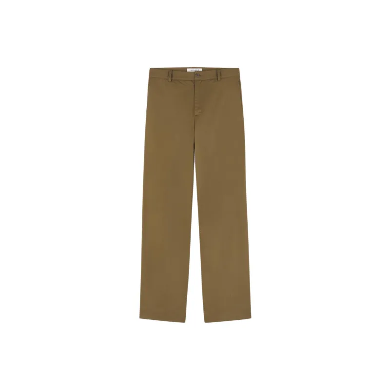 Maison Kitsune Logo Embroidered Straight Leg Chinos-0