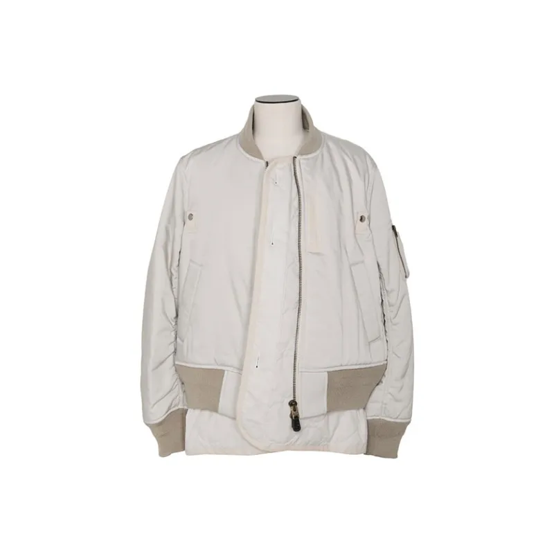 Sacai SPIEWAK Collaboration Puffer Jackets Unisex Gray-0