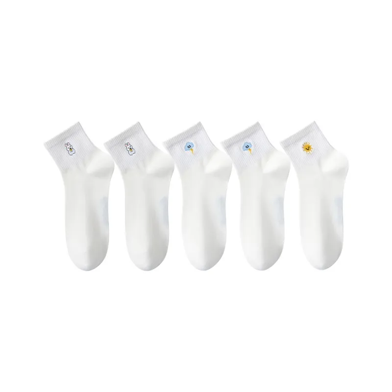MIIOW Mid Calf Socks Unisex 5 Pack-10