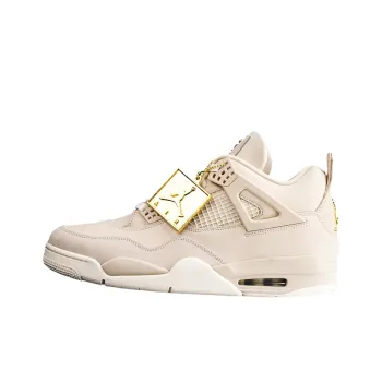 Jordan Air Jordan 4 Mid Top Basketball Shoes Unisex Beige