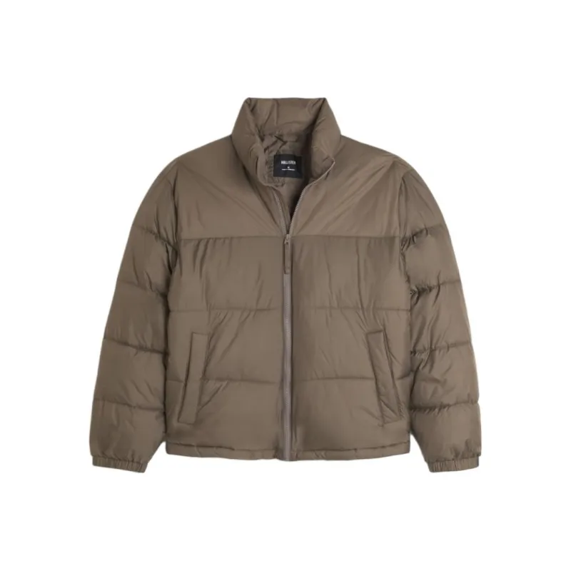 Hollister Puffer Jacket Men's Brown-0