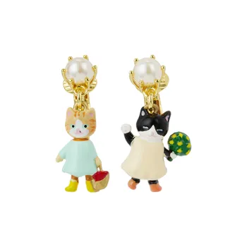 LES NEREIDES Gold Plated Clip On Earrings Women's Gold