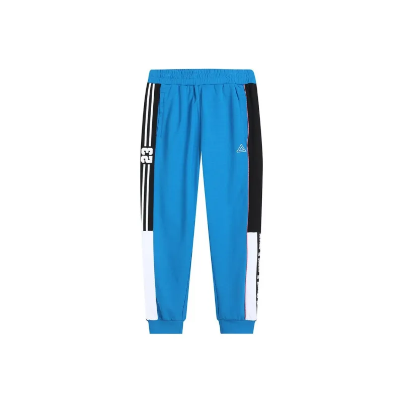 PEAK Basketball Culture Series Knitted Sweatpants Men's Storm Blue-0