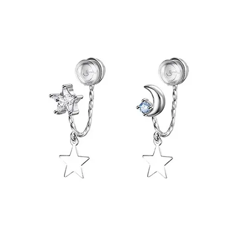 NVBBK S925 Silver Clip On Earrings Women's-0