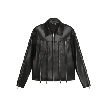 AFGK Leather Jacket Unisex Black