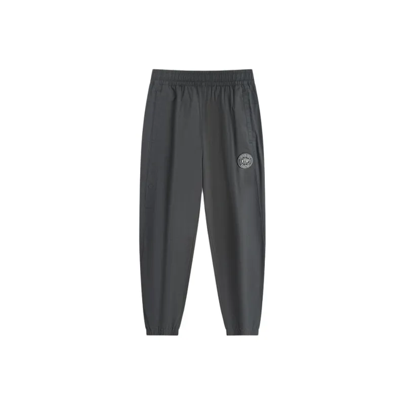 XTEP Knitted Sports Pants Men's Gray Tin Can-0