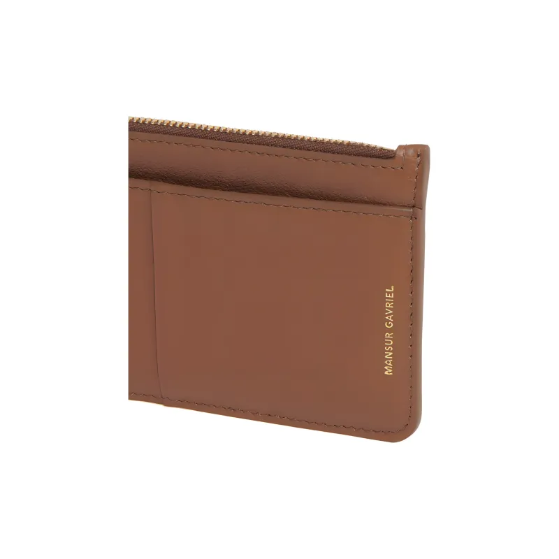 MANSUR GAVRIEL Calfskin Card Holder Women's Brown-3