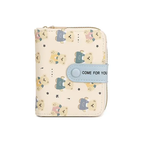 REDOO PVC Coin Purse Card Holder, Wallet Women's Light Blue/Green/Pink/Beige