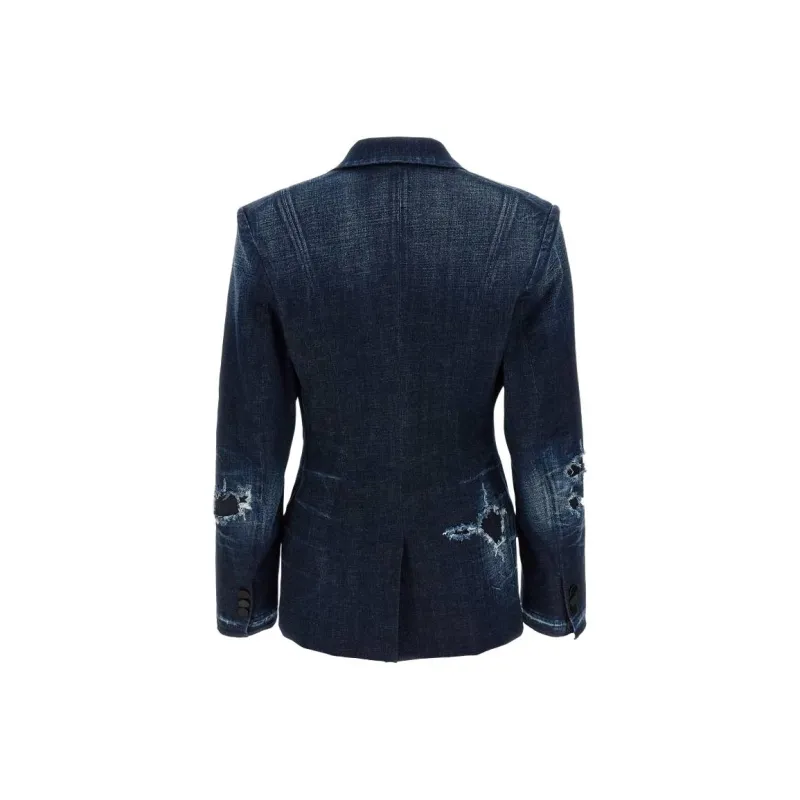 DSQUARED 2 Distressed Denim Blazer-1