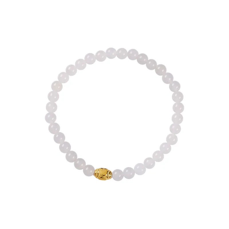 Execute The Blessing Hetian Jade Bracelets White Jade Unisex-0