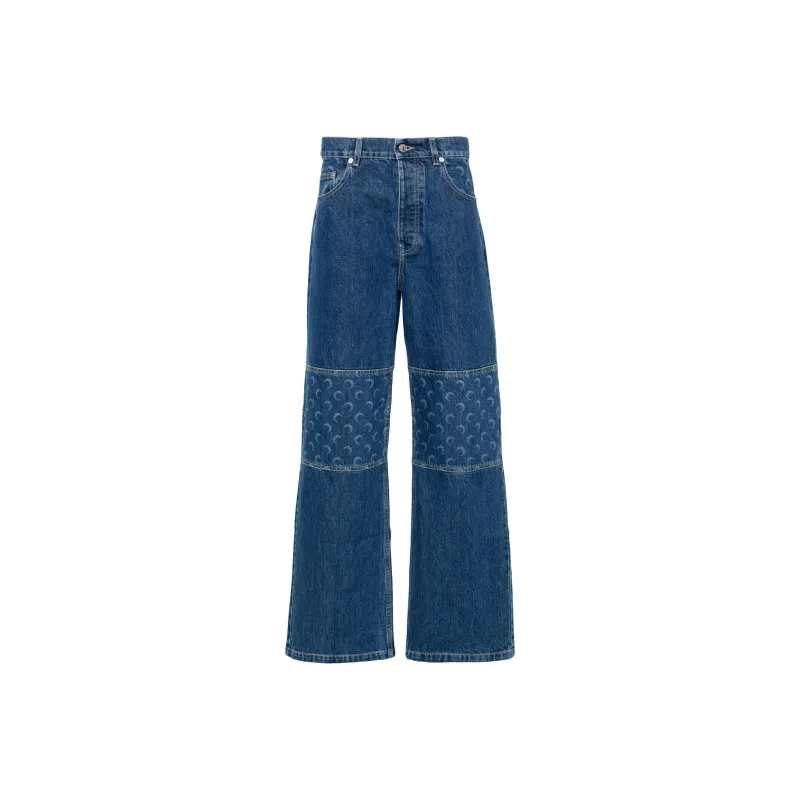 Marine Serre FW24 Jeans Men's Indigo-0